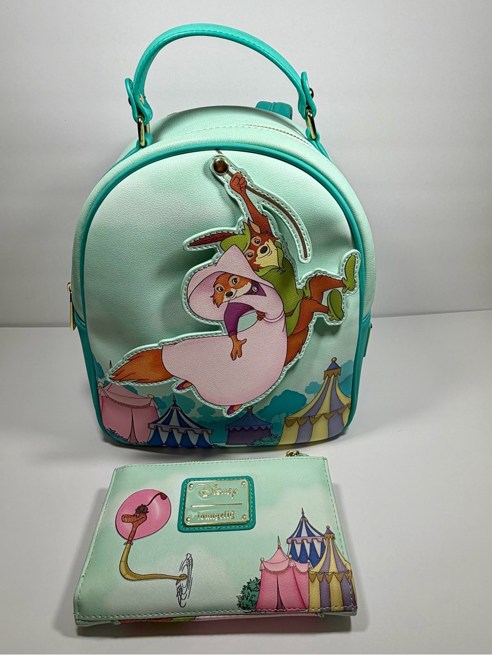 Loungefly Disney Robin Hood Maid Marian Swinging Mini Backpack & Wallet Set